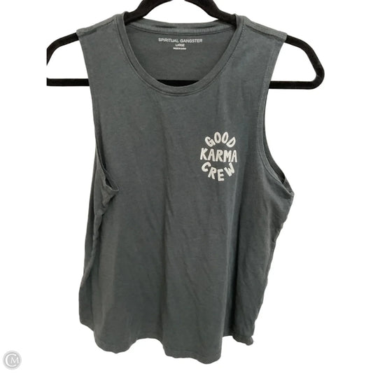 Athletic Tank Top By Spiritual Gangster In Grey, Size: L