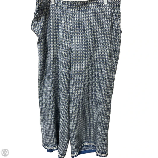 Pants Cropped By Max Studio In Blue & Yellow, Size: 2x