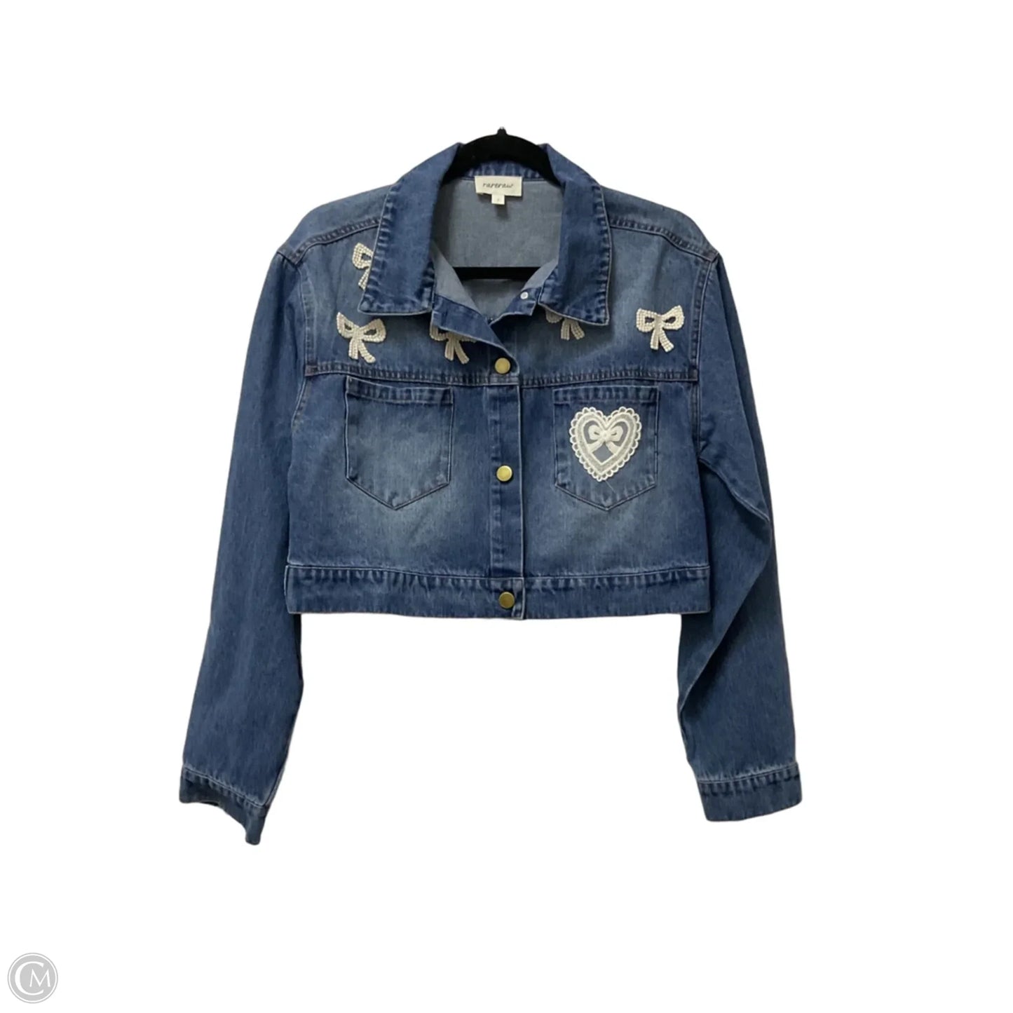 Jacket Denim By Clothes Mentor In Blue Denim, Size: S