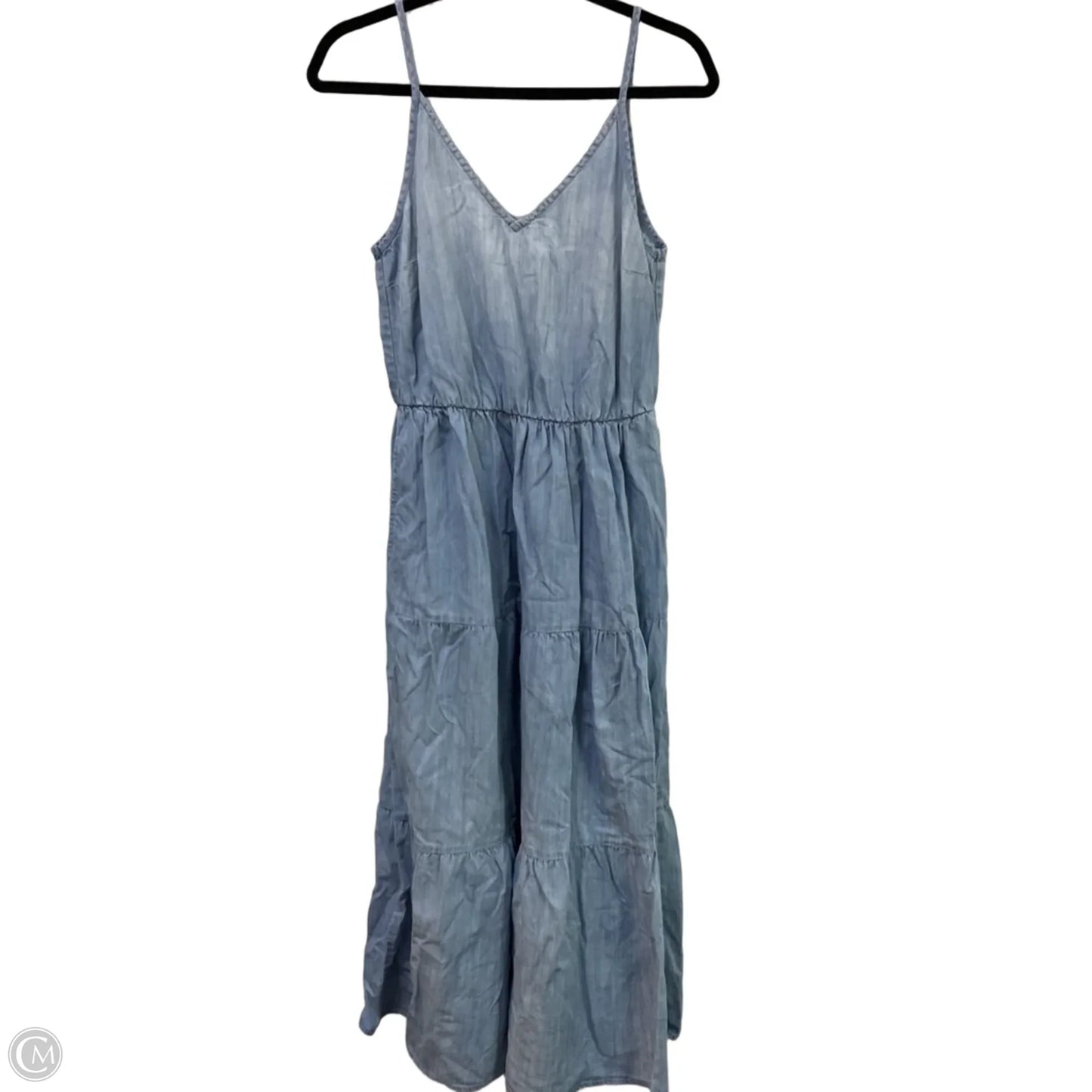 Dress Casual Midi By Cloth & Stone In Blue Denim, Size: M