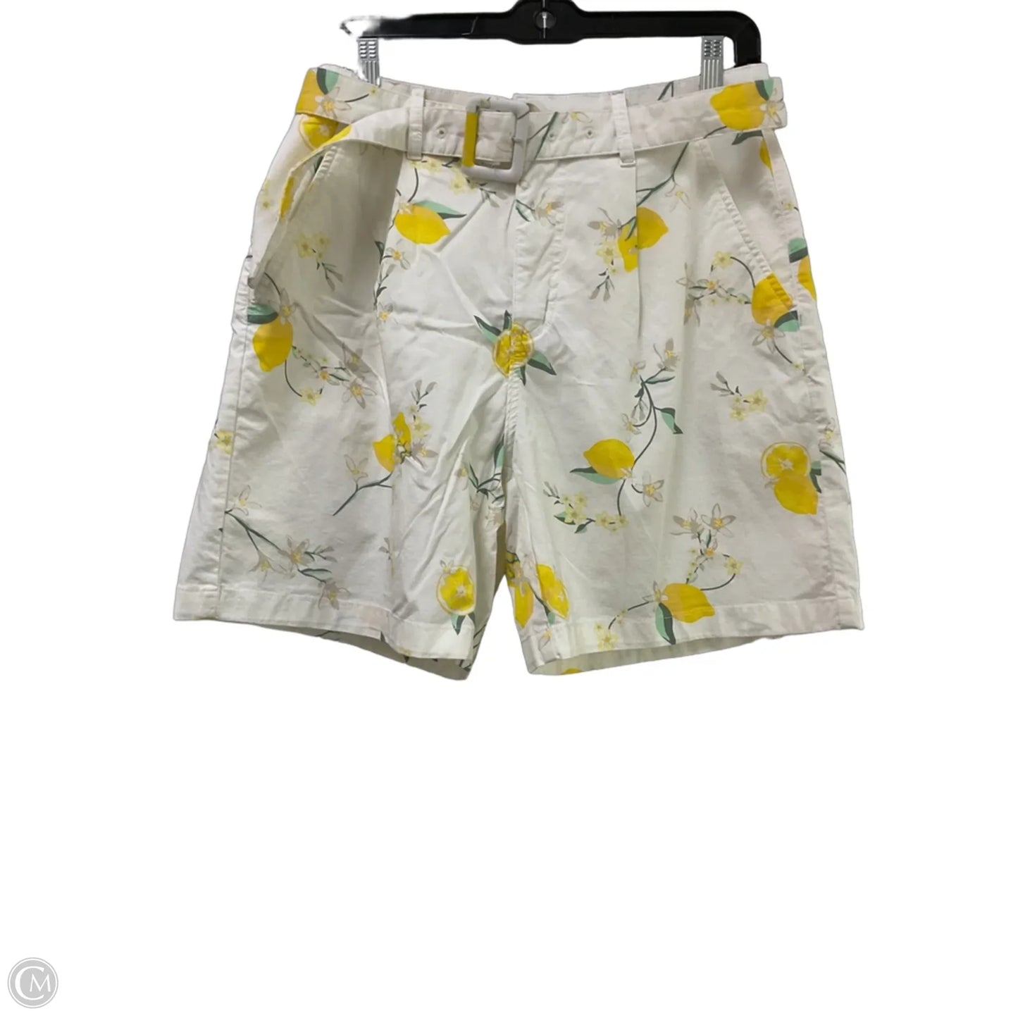 Shorts By French Dressing In White & Yellow, Size: 10