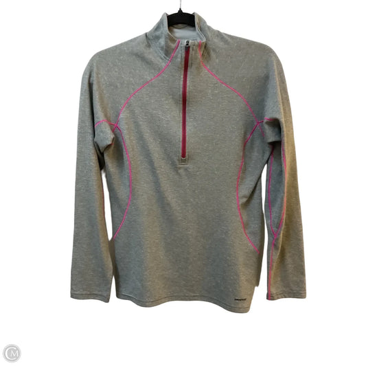 Athletic Top Long Sleeve Collar By Patagonia In Grey & Pink, Size: S