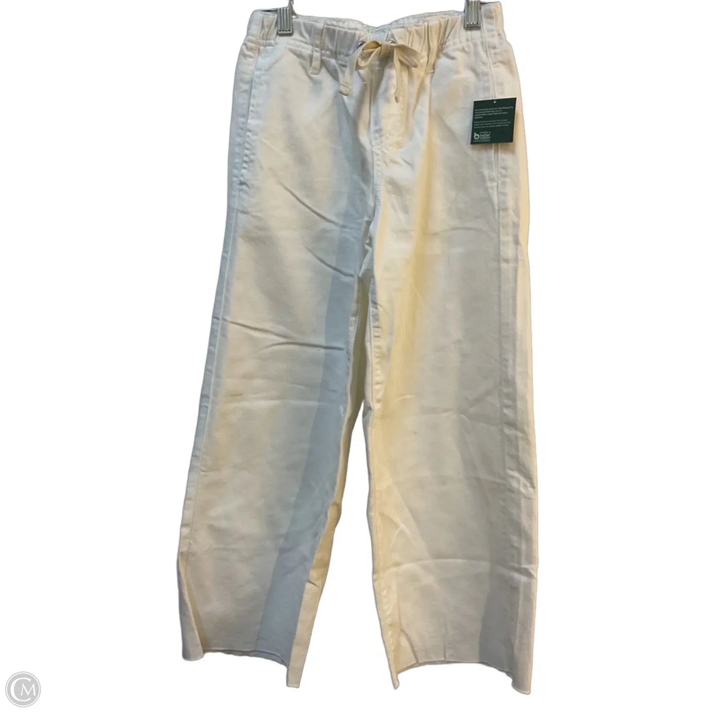 Jeans Cropped By Clothes Mentor In White Denim, Size: M
