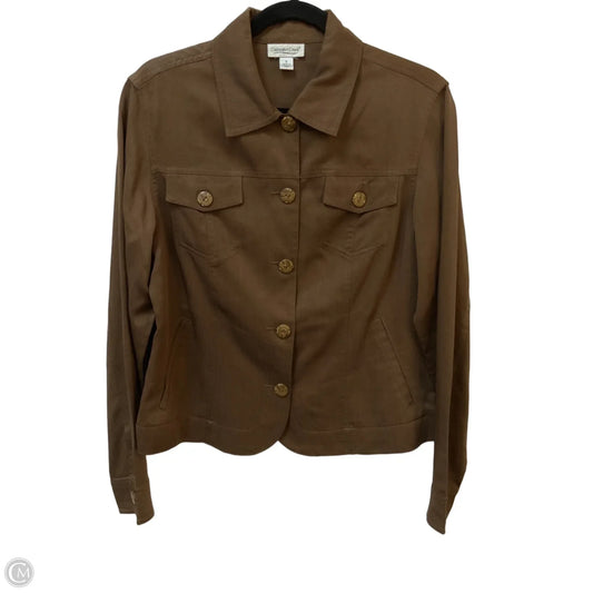 Jacket Denim By Coldwater Creek In Brown Denim, Size: S