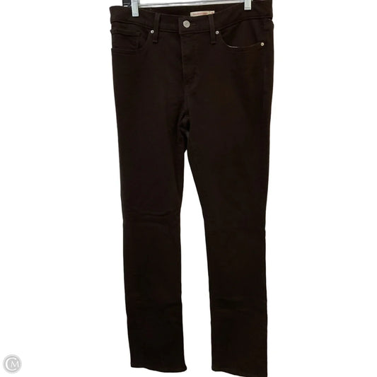 Jeans Straight By Levis In Brown Denim, Size: 12