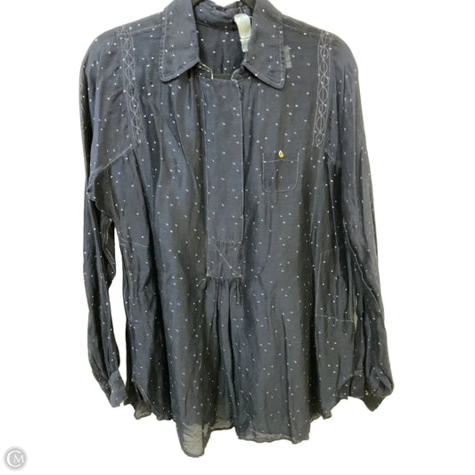 Blouse Long Sleeve By Joie In Navy, Size: S