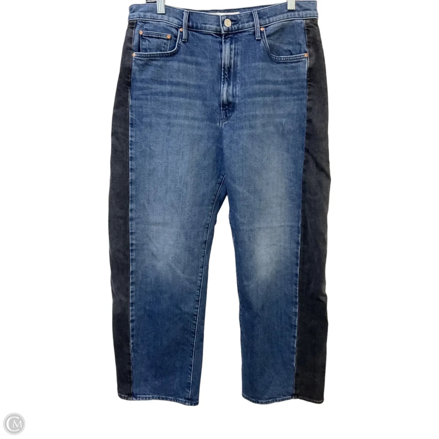 Jeans Wide Leg By Mother In Blue Denim, Size: 12