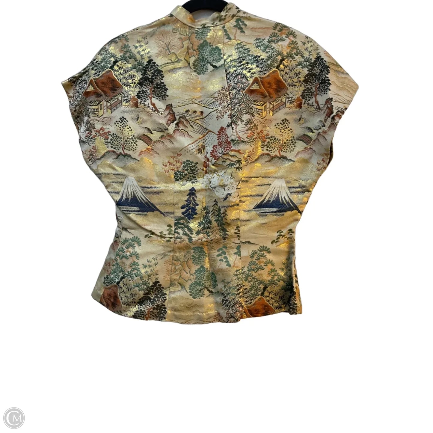 Top Short Sleeve By Clothes Mentor In Beige, Size: M