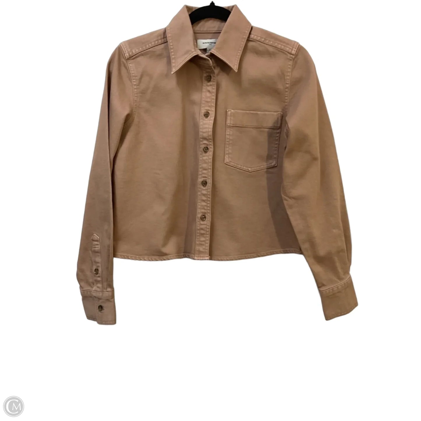 Jacket Denim By Banana Republic In Tan Denim, Size: Xs