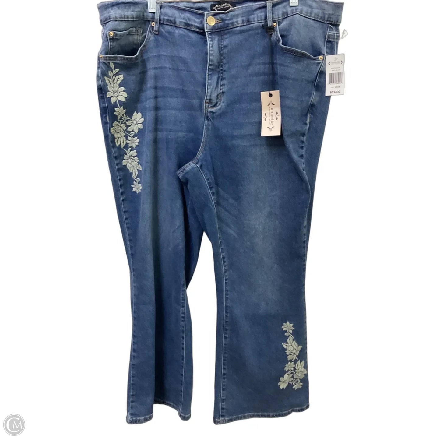 Jeans Flared By Nanette By Nanette Lepore In Blue Denim, Size: 2x