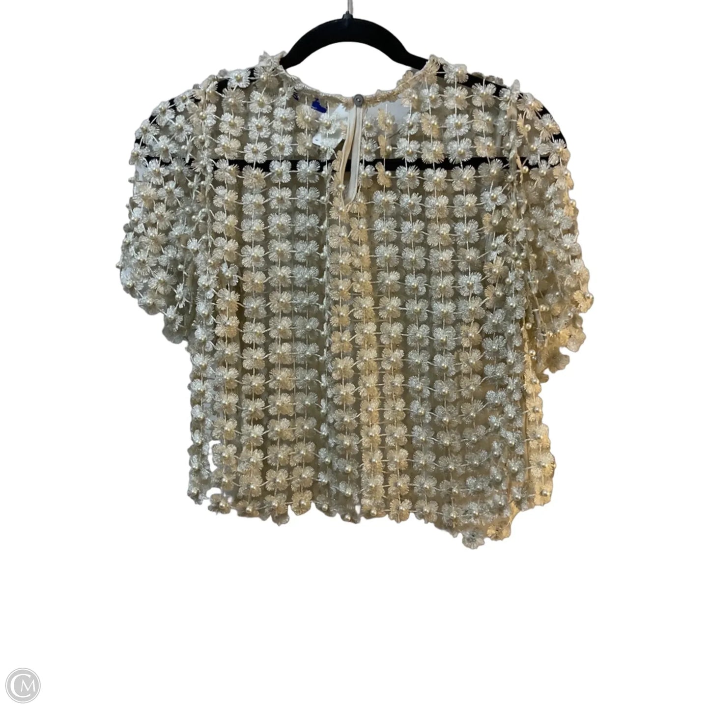 Top Short Sleeve By She + Sky In Cream, Size: M