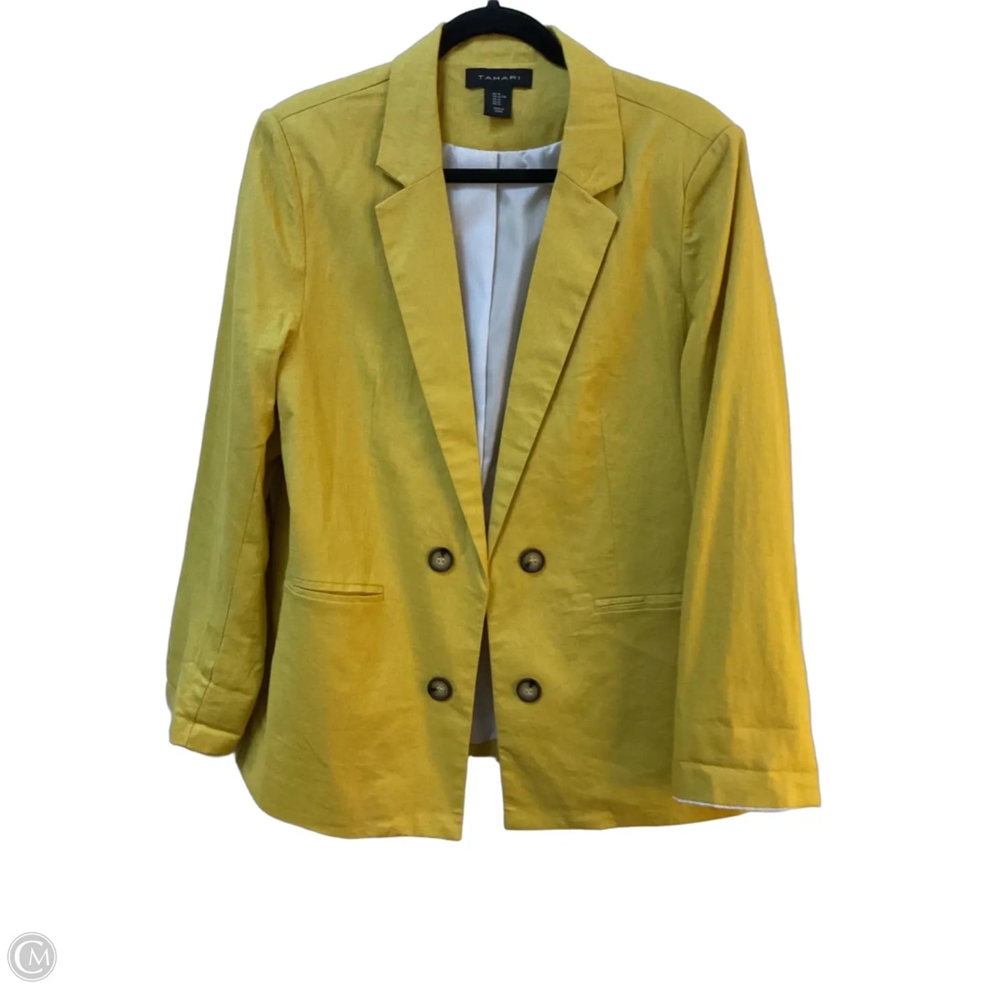 Blazer By Tahari In Yellow, Size: Xl