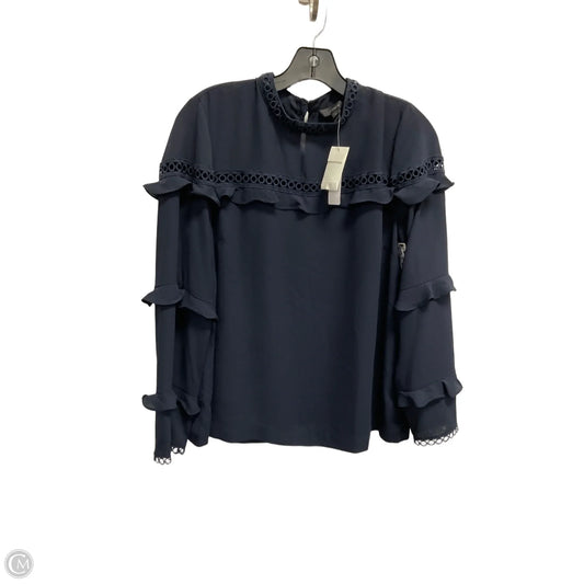 Blouse Long Sleeve By J. Crew In Navy, Size: S