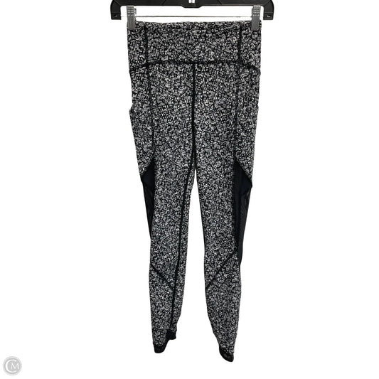 Athletic Leggings By Lululemon In Black & Grey, Size: Xs
