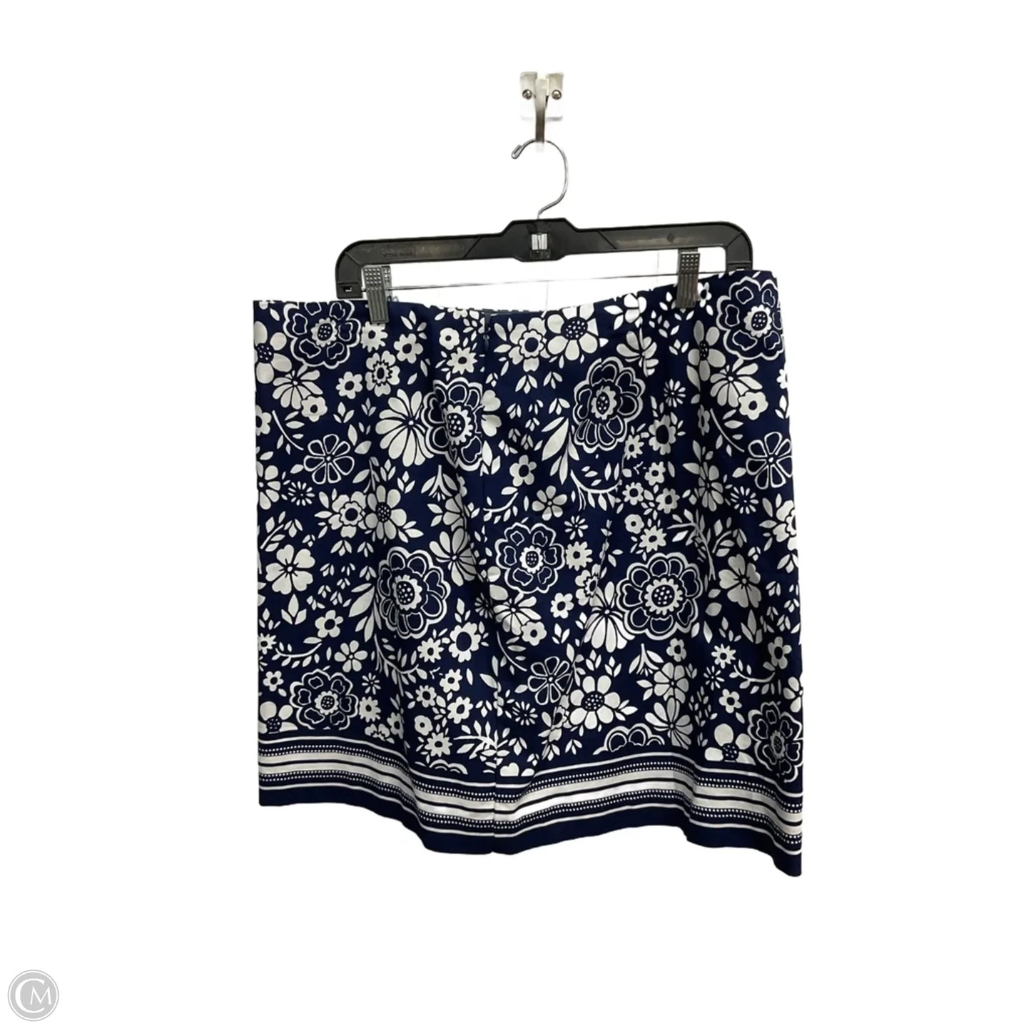 Skirt Mini & Short By Talbots In Blue & White, Size: 18
