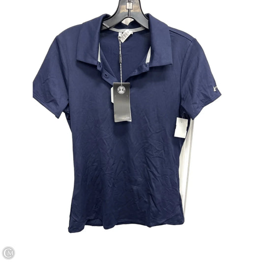Top Short Sleeve By Under Armour In Navy, Size: S