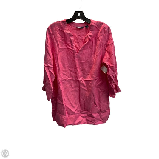 Tunic 3/4 Sleeve By Lands End In Pink, Size: S