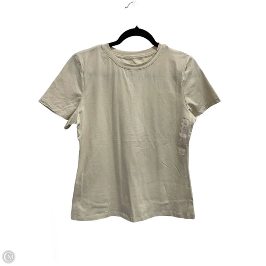 Top Short Sleeve Basic By A New Day In Beige, Size: S