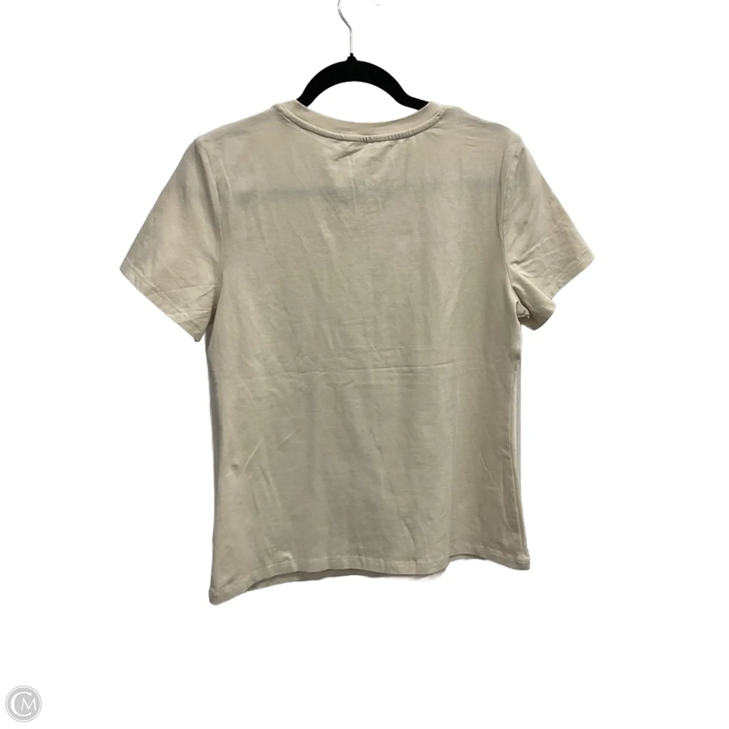 Top Short Sleeve Basic By A New Day In Beige, Size: S
