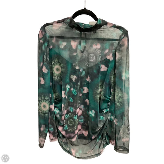 Blouse Long Sleeve By Inc In Multi-colored, Size: 2x