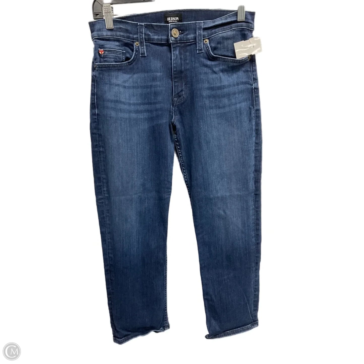 Jeans Cropped By Hudson In Blue Denim, Size: 6