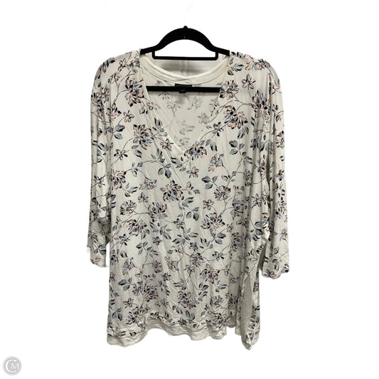 Top Short Sleeve By J. Jill In Floral Print, Size: 4x