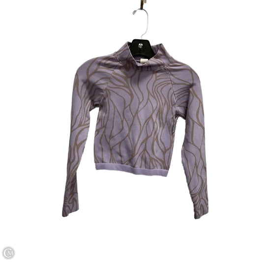 Athletic Top Long Sleeve Collar By Fabletics In Purple, Size: S