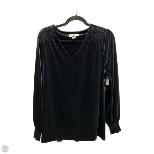 Top Long Sleeve By Cj Banks In Navy, Size: Xl