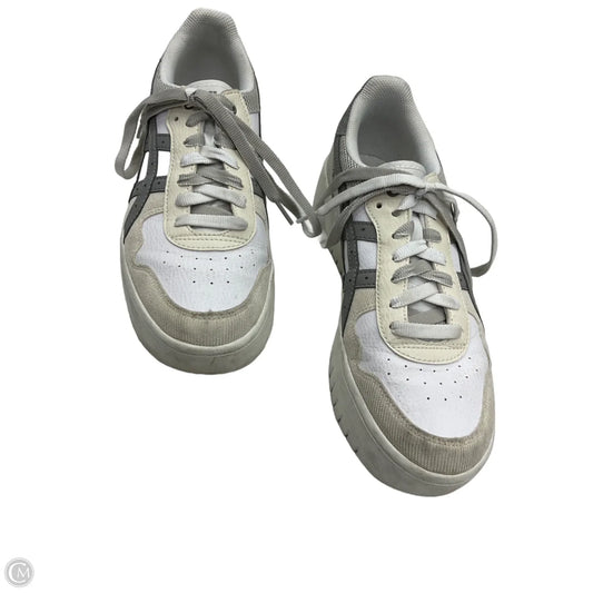 Shoes Sneakers By Asics In Grey & White, Size: 9.5