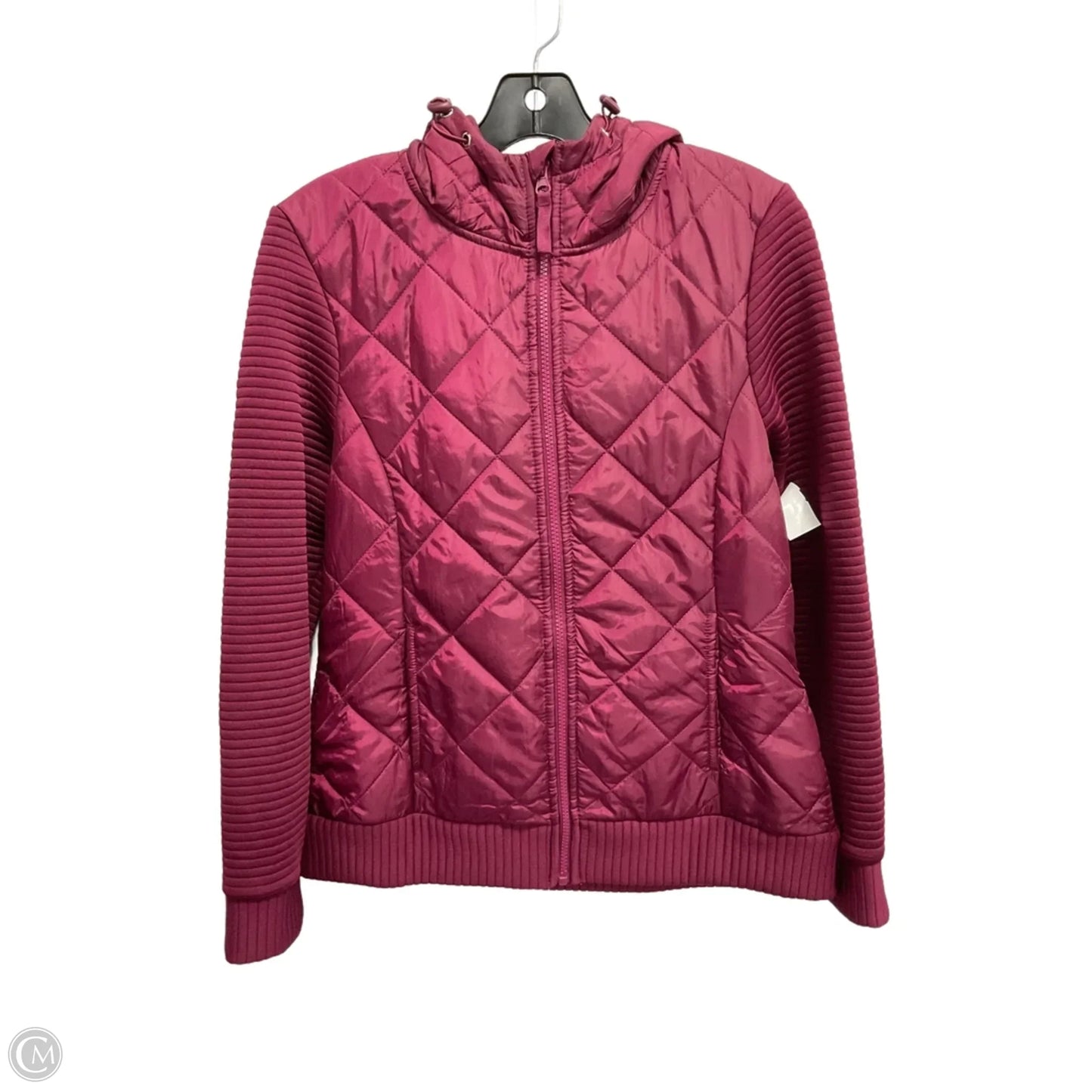 Jacket Windbreaker By Time And Tru In Maroon, Size: S