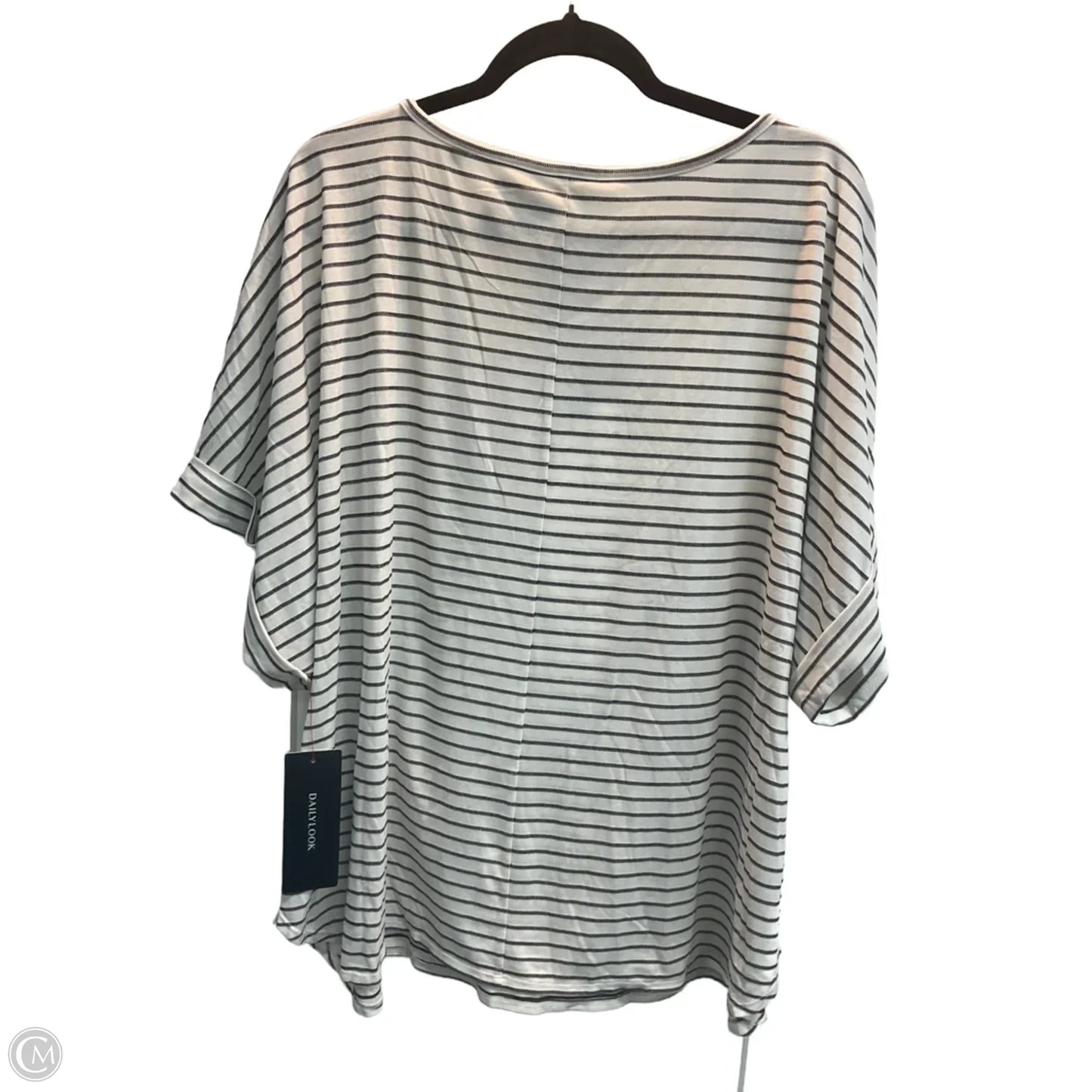 Top Short Sleeve By Max Studio In Striped Pattern, Size: 3x
