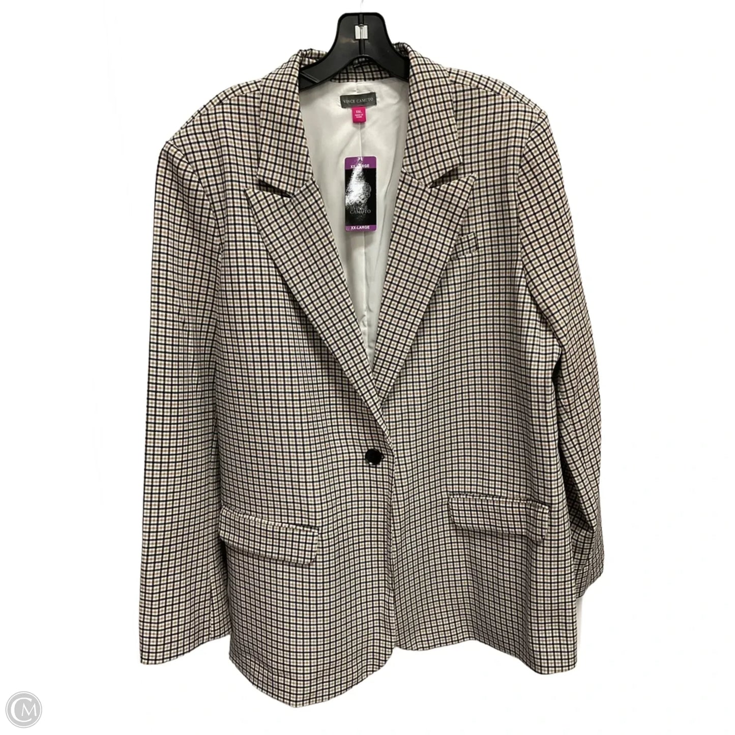 Blazer By Vince Camuto In Plaid Pattern, Size: Xxl