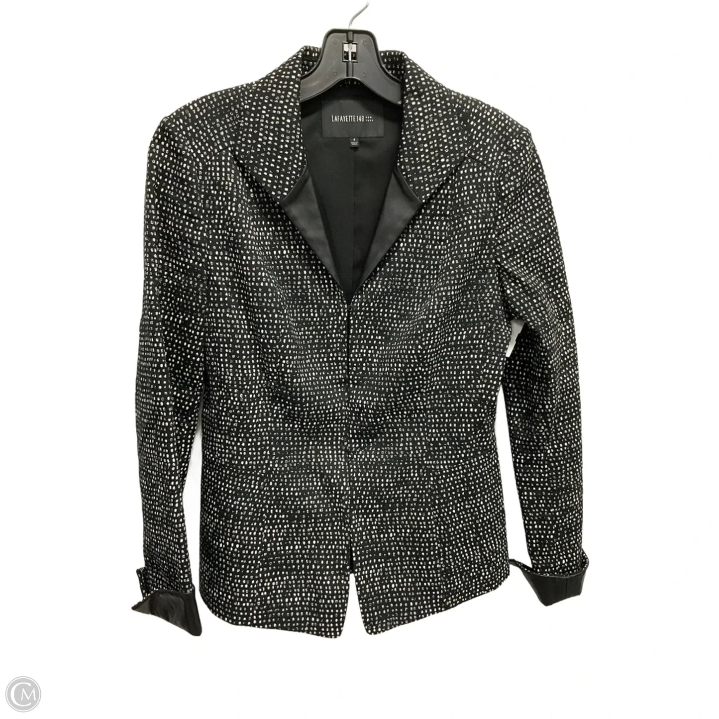 Blazer Designer By Lafayette 148 In Geometric Pattern, Size: S