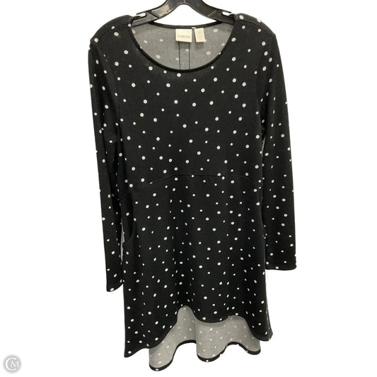 Tunic Long Sleeve By Chicos In Polkadot Pattern, Size: S