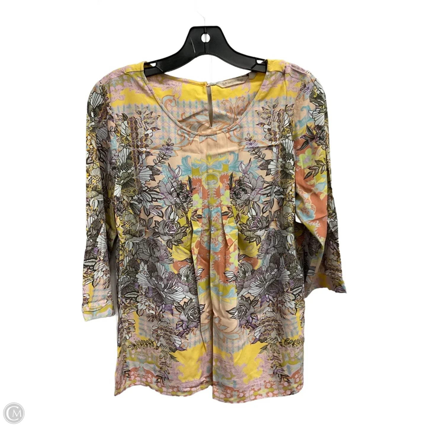 Blouse 3/4 Sleeve By Soft Surroundings In Multi-colored, Size: L