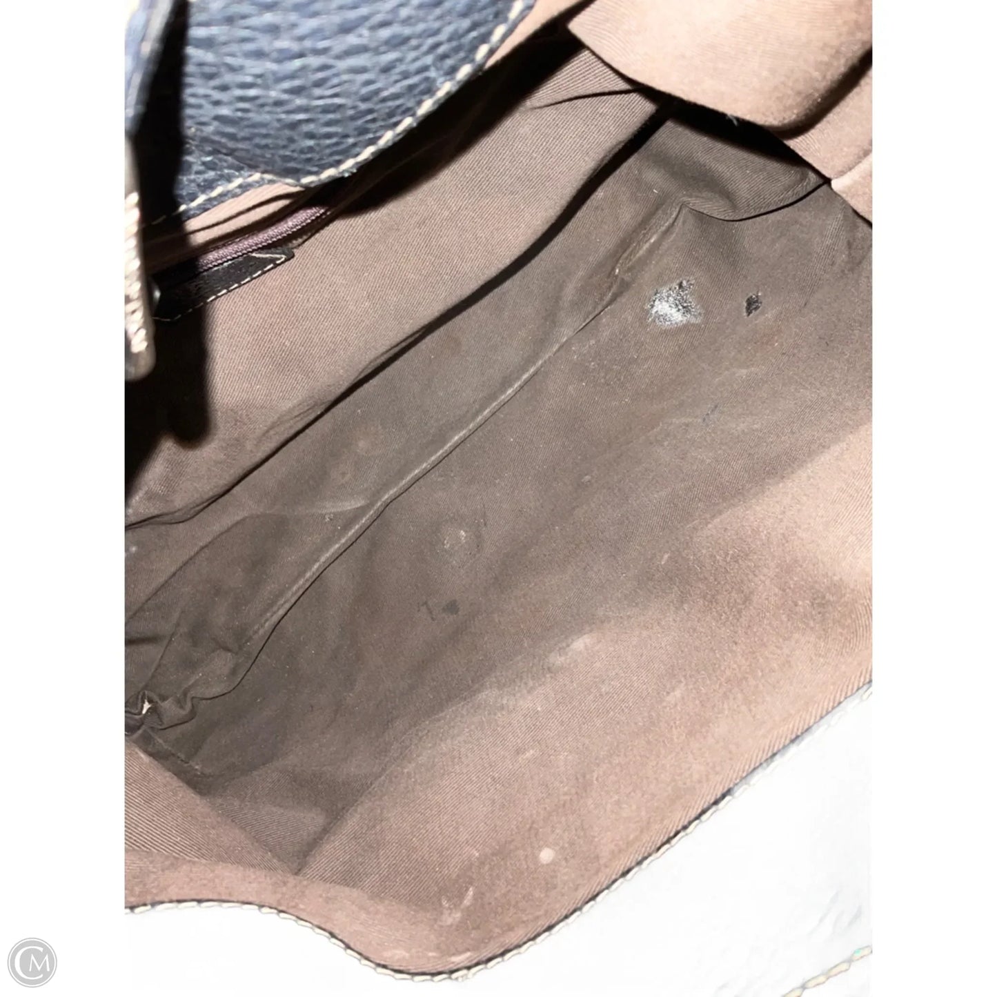 Pebbled Leather O-Ring Shoulder Bag By Dolce And Gabbana, Size: Large