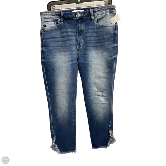 Jeans Skinny By Kancan In Blue Denim, Size: 14