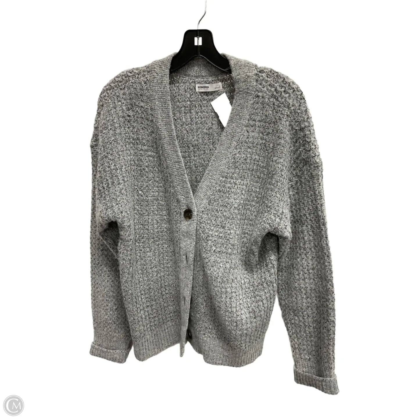 Sweater Cardigan By Sonoma In Grey, Size: L