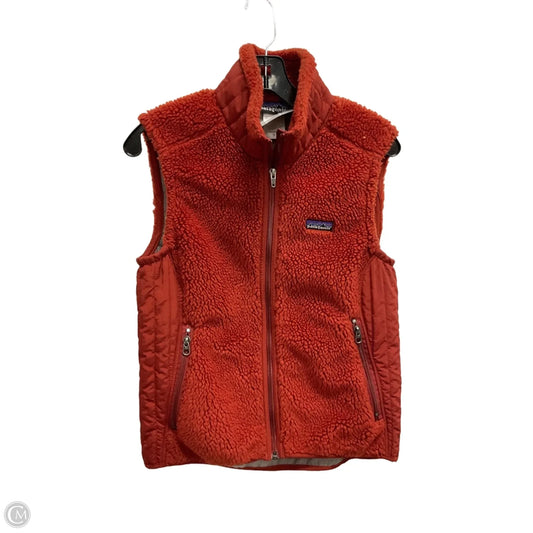 Vest Faux Fur & Sherpa By Patagonia In Orange, Size: M