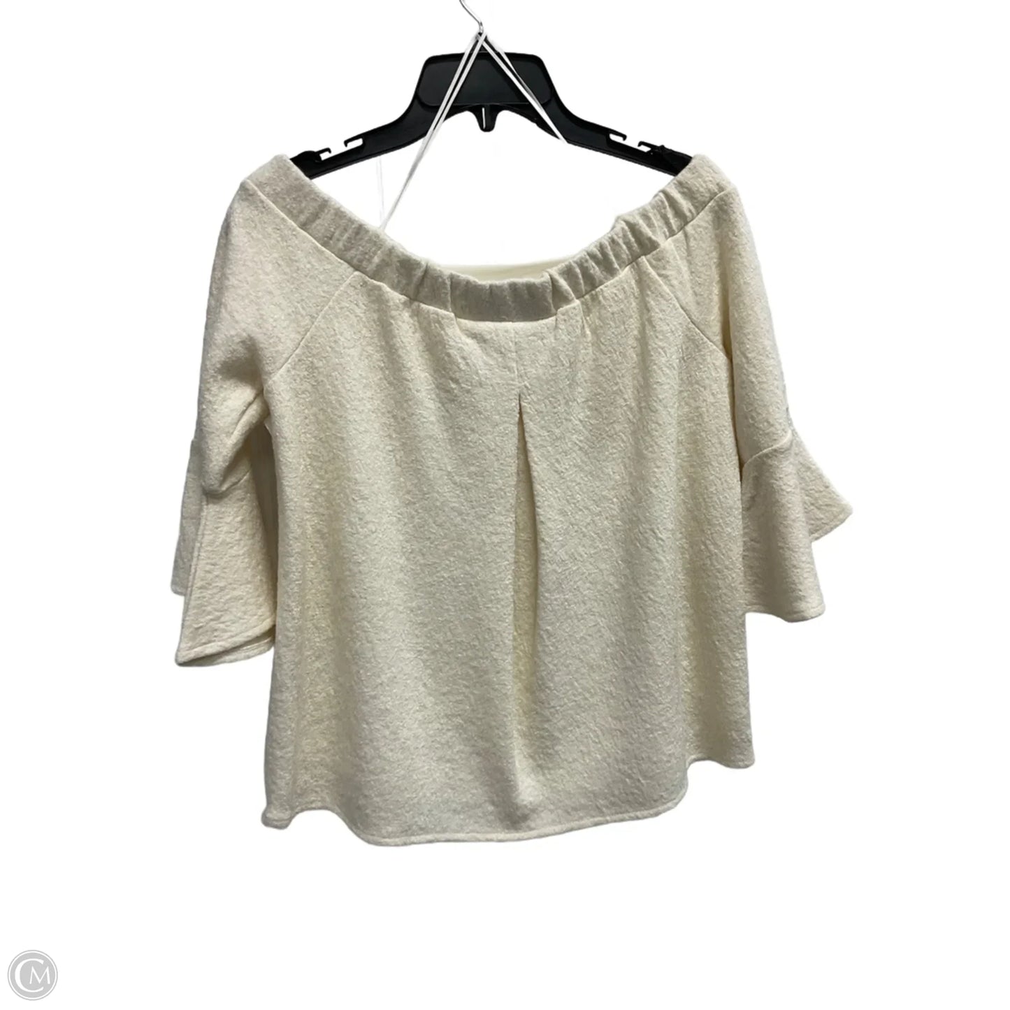 Top 3/4 Sleeve By Banana Republic In Cream, Size: Xs