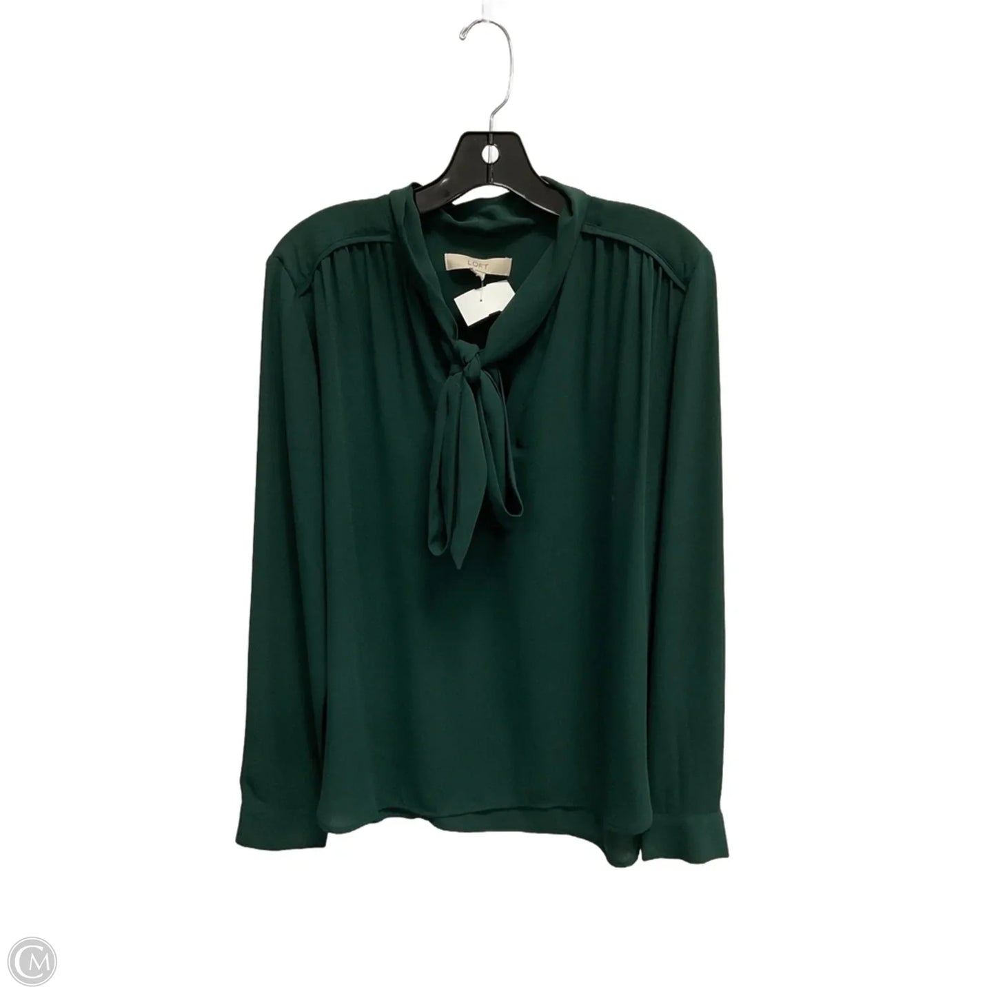 Blouse Long Sleeve By Loft In Green, Size: M