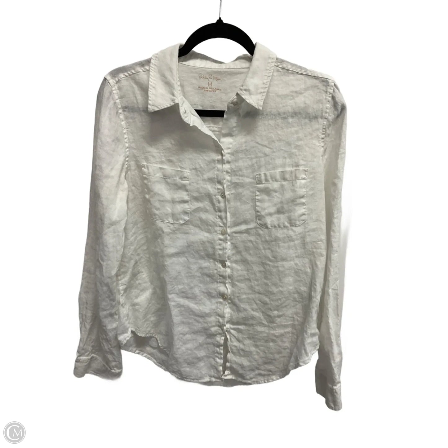 Top Long Sleeve Designer By Lilly Pulitzer In White, Size: M