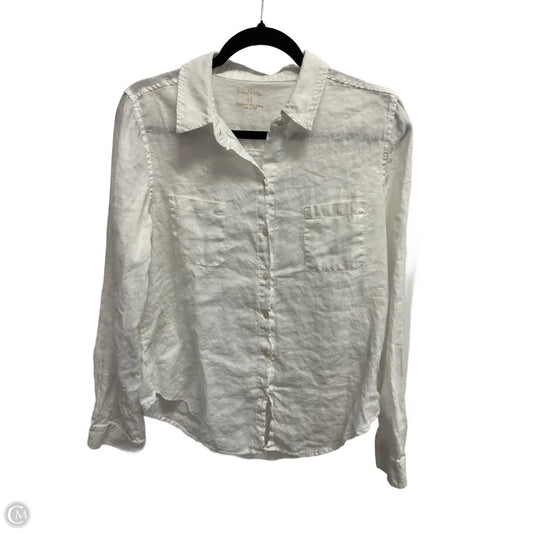 Top Long Sleeve Designer By Lilly Pulitzer In White, Size: M
