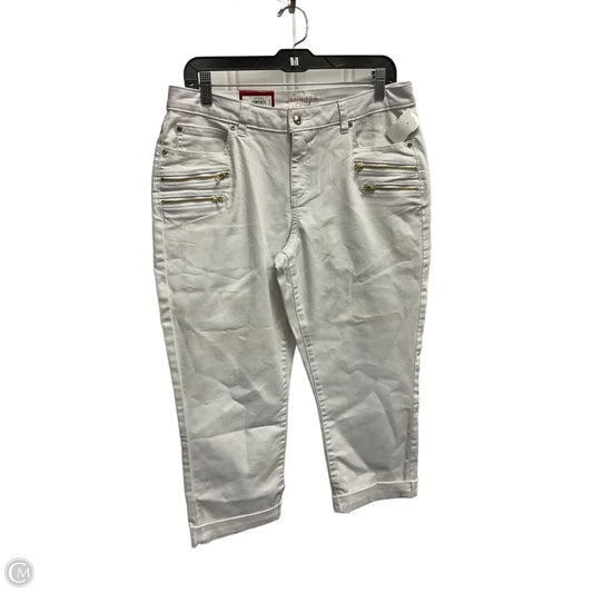 Capris By Jennifer Lopez In White Denim, Size: 12