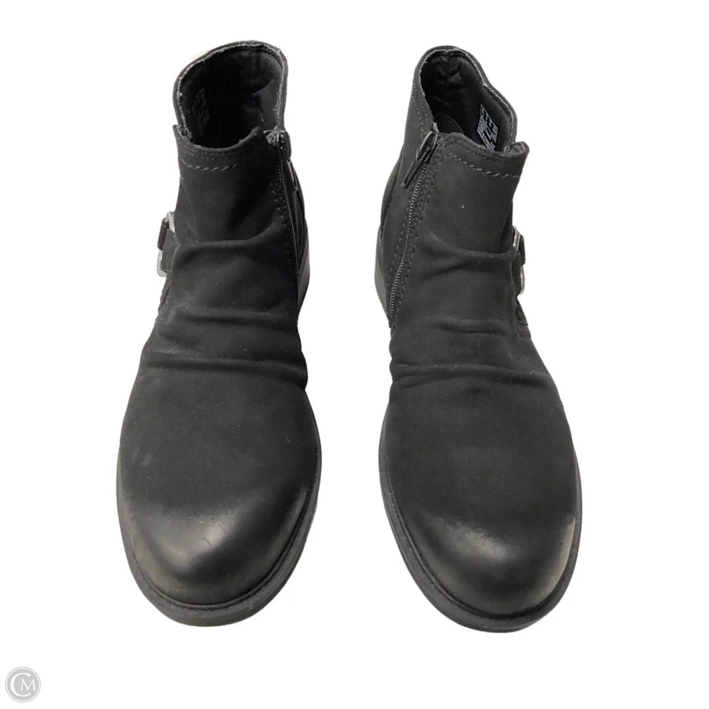 Boots Ankle Flats By Clarks In Black, Size: 9