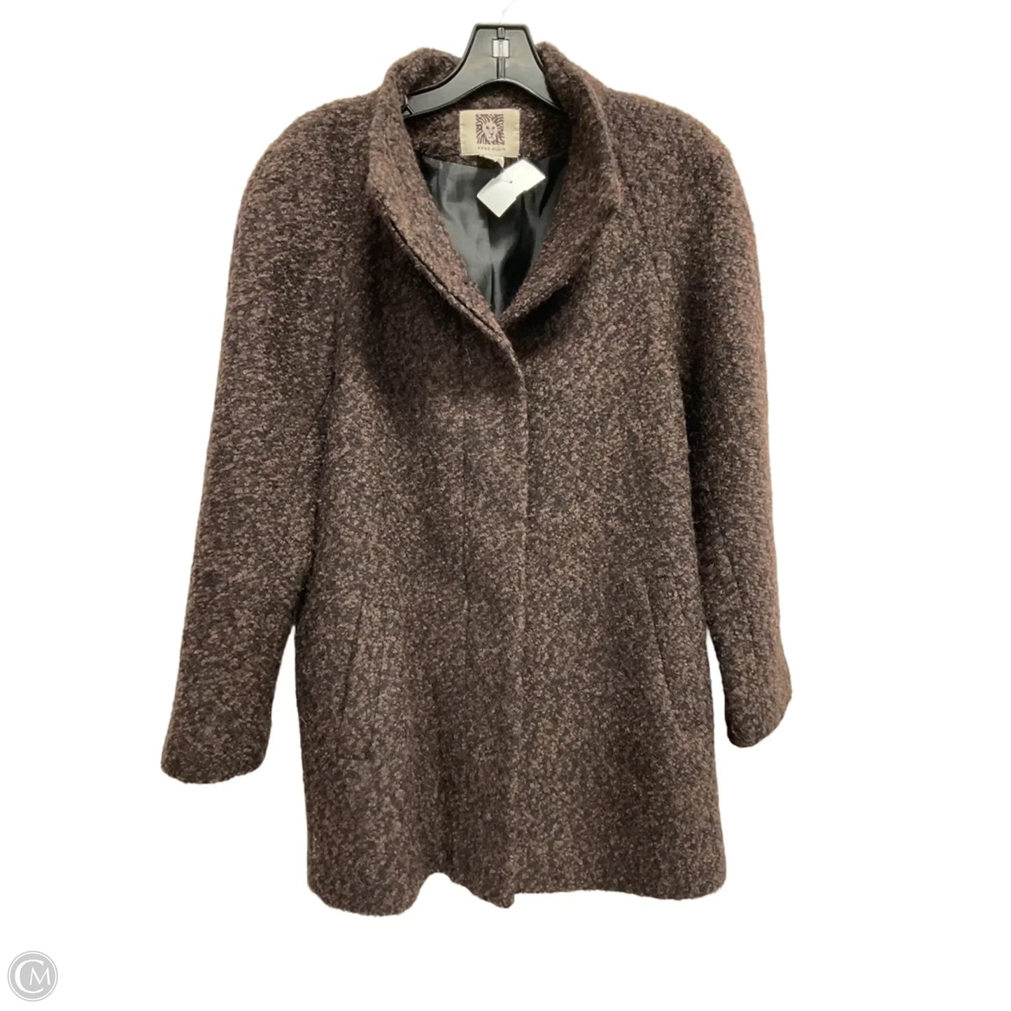 Coat Peacoat By Anne Klein In Brown, Size: M