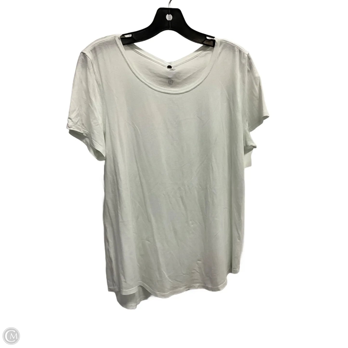 Athletic Top Short Sleeve By Lululemon In White, Size: M