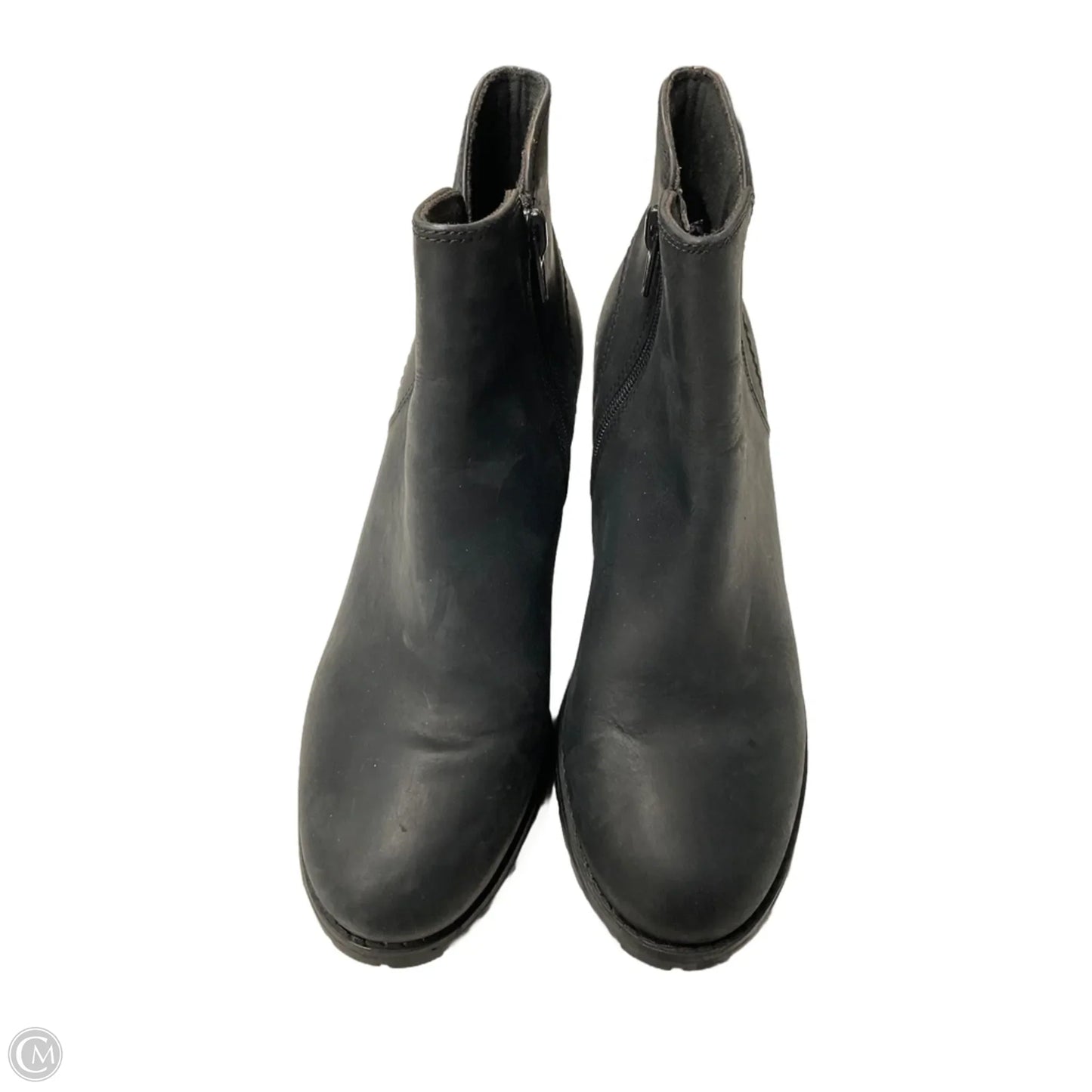 Boots Ankle Heels By Clarks In Black, Size: 6.5