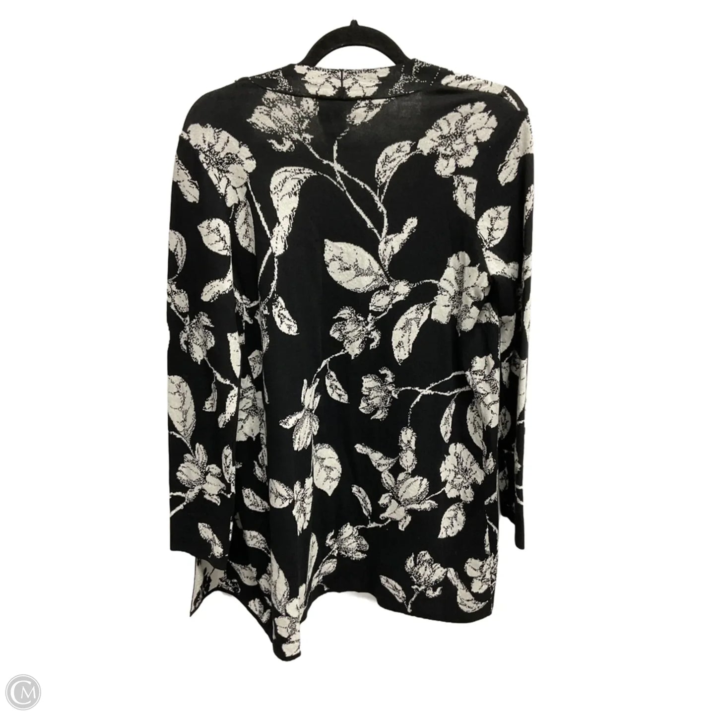 Cardigan By Chicos In Black & White, Size: S