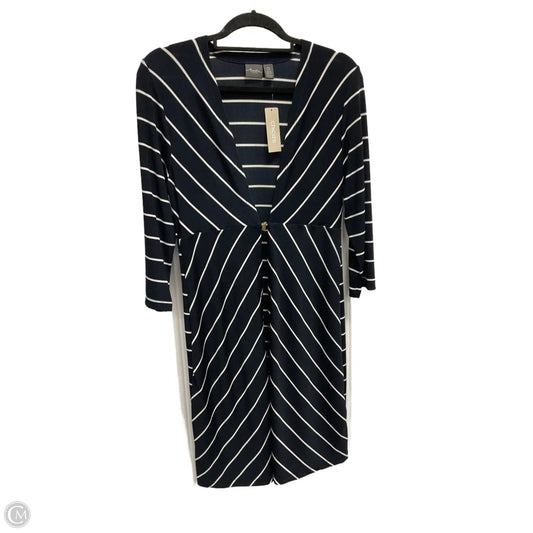 Cardigan By Chicos In Striped Pattern, Size: S